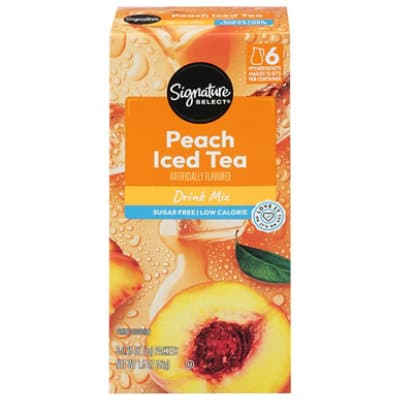 Signature Select Drink Mix Sugar Free Peach Iced Tea