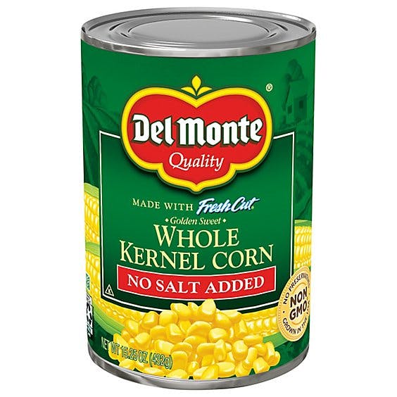 Del Monte Fresh Cut Corn Whole Kernel Golden Sweet No Salt Added