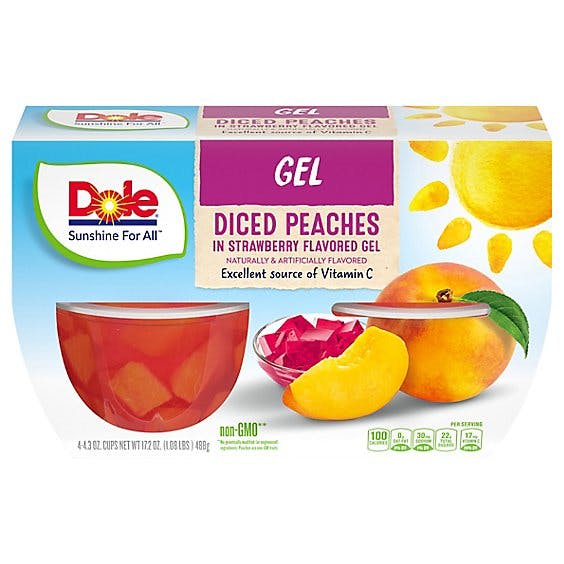 Is it Dairy Free? Dole Peaches In Strawberry Gel Cups