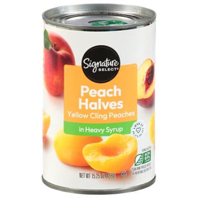 Signature Select Peaches Halves In Heavy Syrup