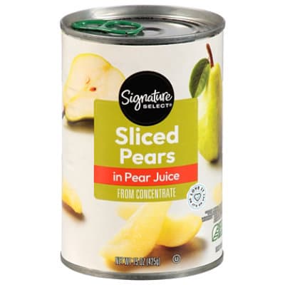 Signature Select Pear Slices Bartlett In 100% Pear Juice