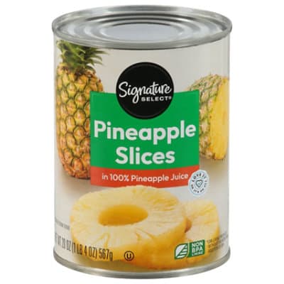 Signature Select Pineapple Slices In 100% Pineapple Juice