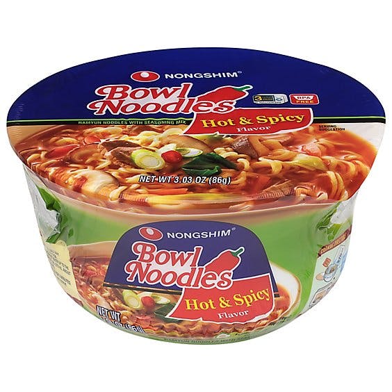 Nongshim Hot & Spicy Noodle Bowl