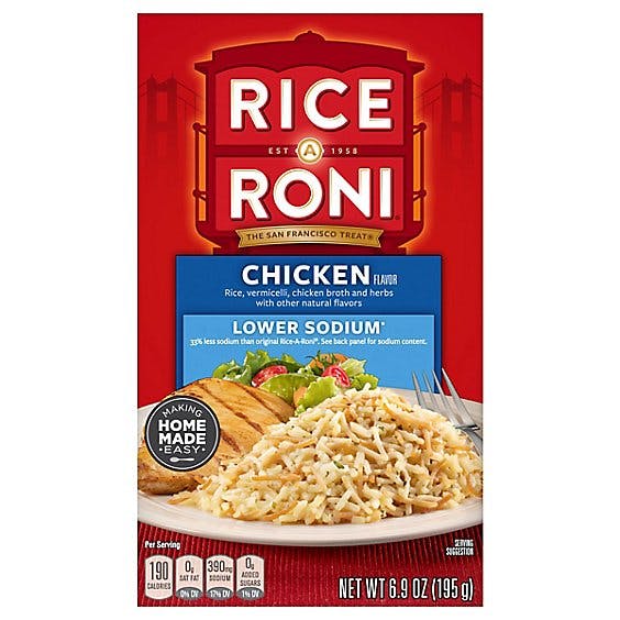 Is it Vegetarian? Rice-a-roni Rice Chicken Flavor Lower Sodium Box