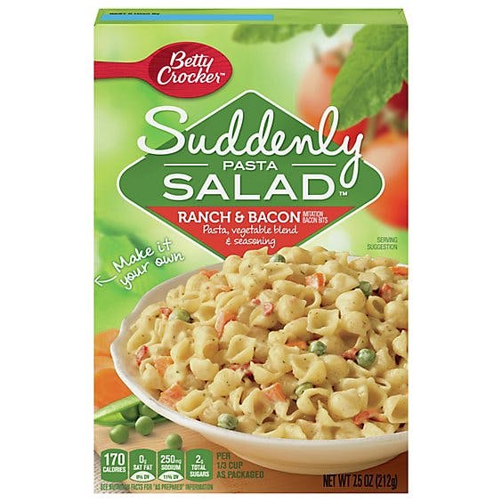 Is it Alpha Gal Friendly? Suddenly Salad Pasta Salad Ranch & Bacon Box