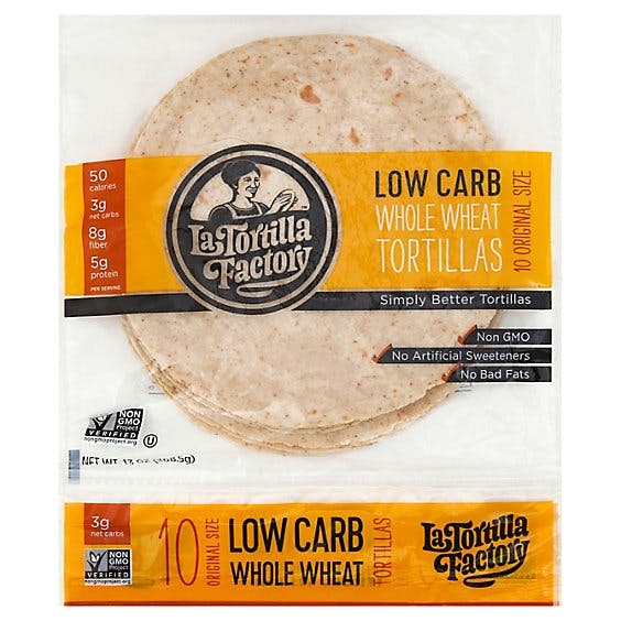 Is it Corn Free? La Tortilla Factory Tortillas Whole Wheat Low Carb Original Bag