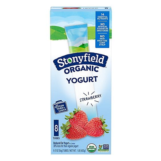 Is it Milk Free? Stonyfield Organic Kids Strawberry Lowfat Yogurt 8-.es