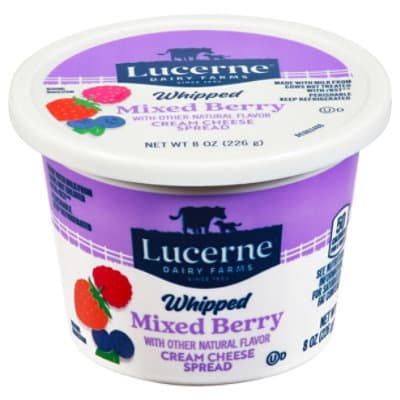 Lucerne Cream Cheese Spread Whipped Mixed Berry Flavor