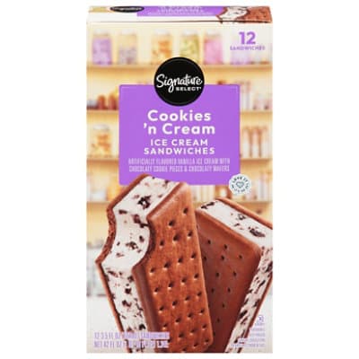 Signature Select Ice Cream Sandwiches Cookies N Cream