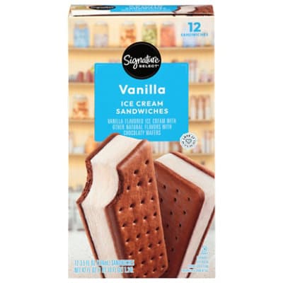 Signature Select Ice Cream Sandwiches Vanila Flavored