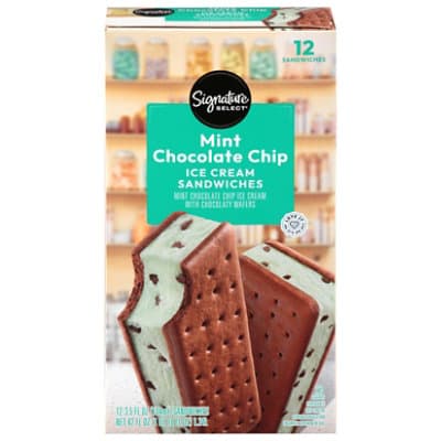 Signature Select Ice Cream Sandwiches Mint Chocolate Chip