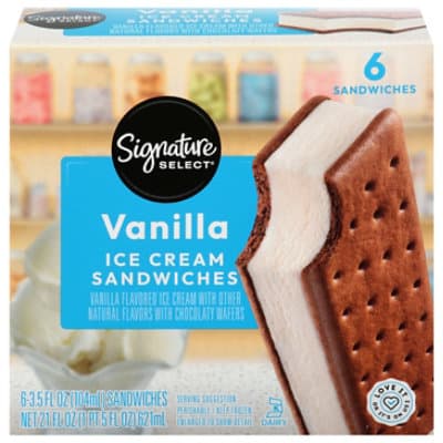 Signature Select Ice Cream Sandwiches Vanilla