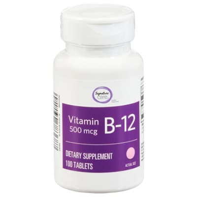 Signature Care Vitamin B12 500Mcg Dietary Supplement