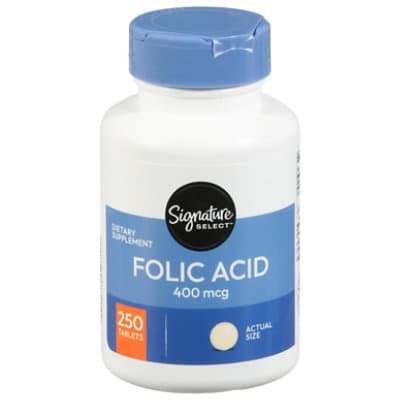 Signature Care Folic Acid 400Mcg Dietary Supplement