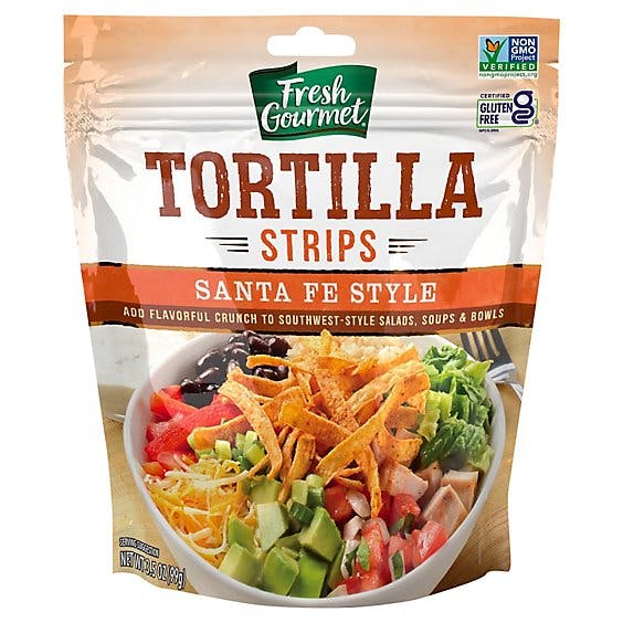 Is it Soy Free? Fresh Gourmet Crunchy Toppings Tortilla Strips Santa Fe Style