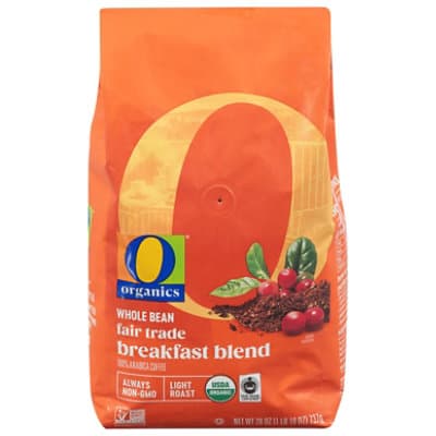 O Organics Coffee Breakfast Blend Whole Bean