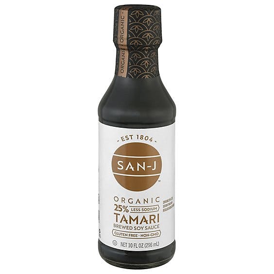 Is it Pescatarian? Organic Gluten Free Reduced Sodium Tamari Soy Sauce (organic Tamari Brewed Soy Sauce 25% Less Sodium) - Low Fodmap Certified