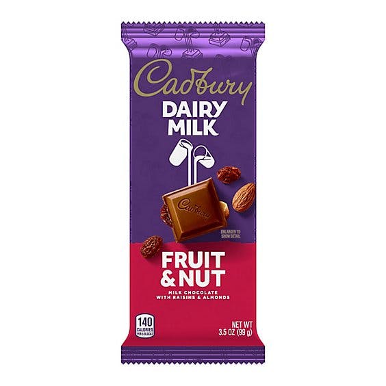 Is it Gluten Free? Cadbury Dairy Milk Milk Chocolate Fruit & Nut Candy Bar