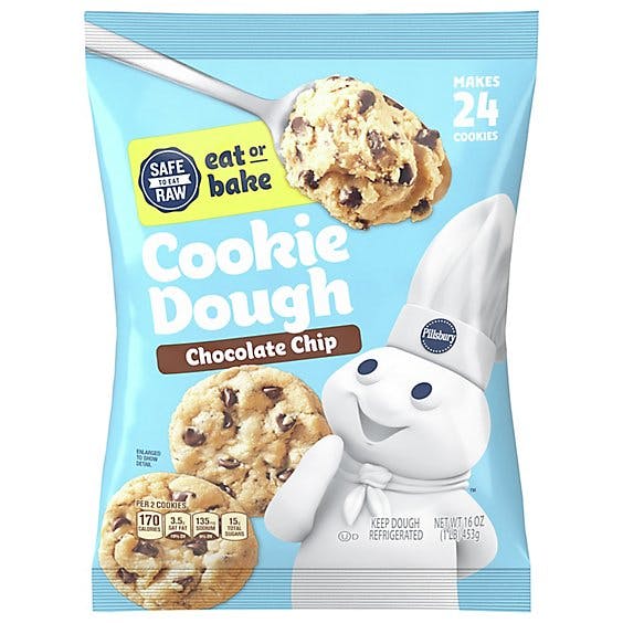 Is it Egg Free? Pillsbury Ready To Bake Chocolate Chip Cookie Dough Makes 24 Cookies