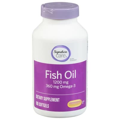 Signature Care Fish Oil Omega 3 Dietary Supplement Softgel