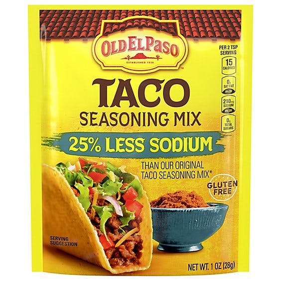 Is it Shellfish Free? Old El Paso Seasoning Mix Taco Low Salt