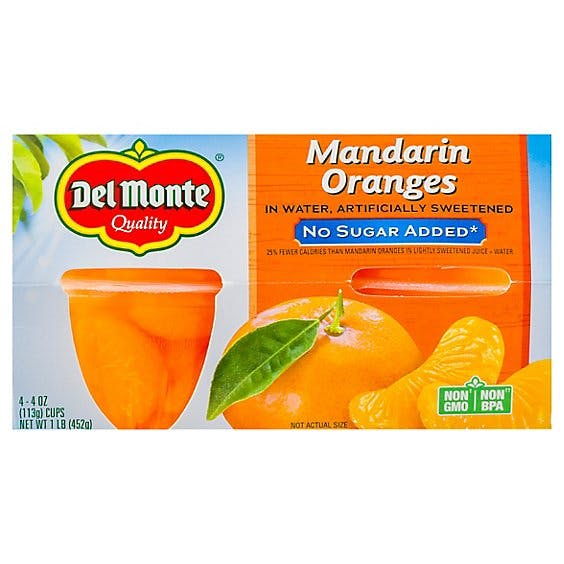 Is it Pescatarian? Del Monte Mandarin Oranges No Sugar Added Cups