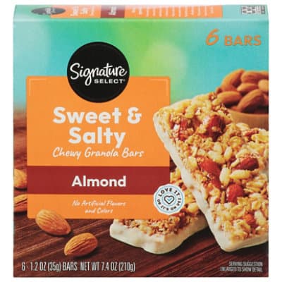 Signature Select Granola Bars Chewy Sweet N Salty Almond