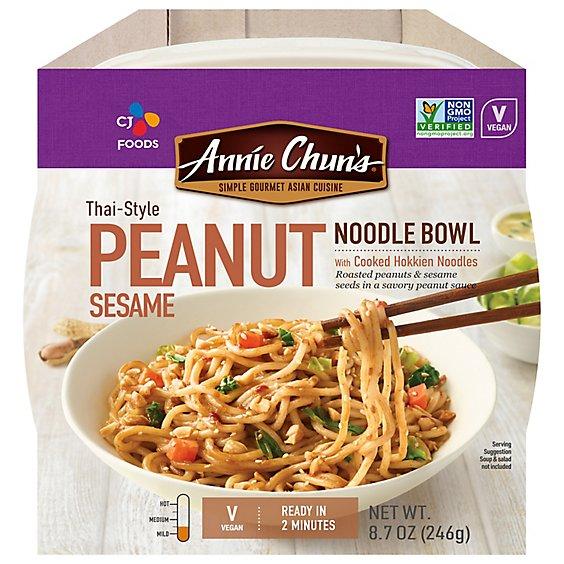 Is it Pescatarian? Annie Chuns Noodle Bowl Thai Style Peanut Sesame