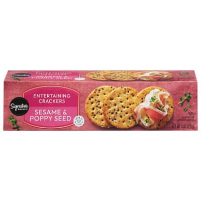Signature Select Crackers Entertaining Sesame & Poppy Seed