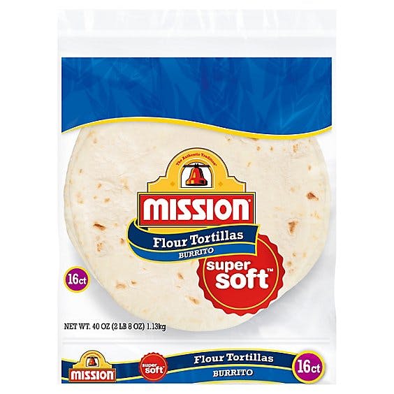 Is it Soy Free? Mission Tortillas Flour Burrito Large Super Soft Bag