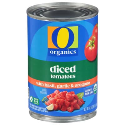 O Organics Organic Tomatoes Diced In Tomato Juice With Basil Garlic & Oregano