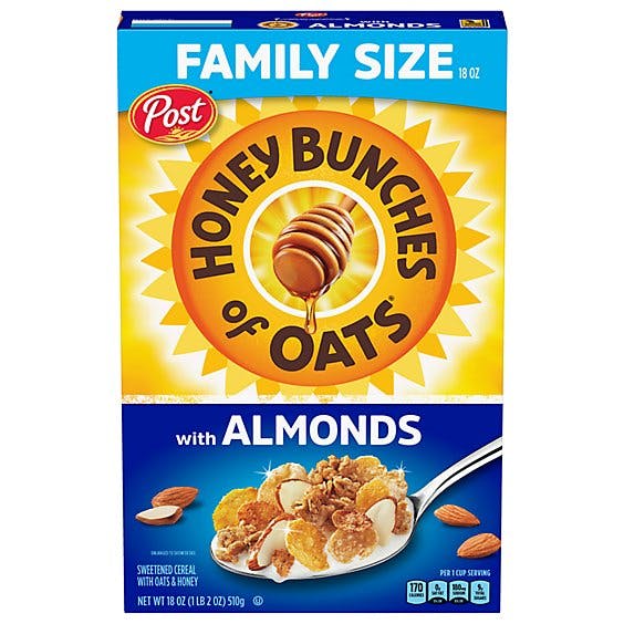 Is it Milk Free? Post Honey Bunches Of Oats Breakfast Cereal With Almonds