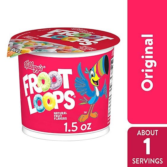 Is it Dairy Free? Froot Loops Breakfast Cereal Cup Fruit Flavored Original