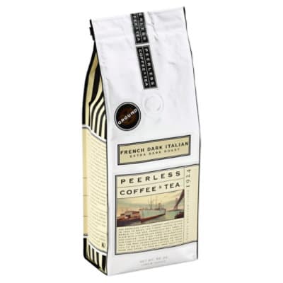 Peerless Coffee & Tea Coffee, Ground, Extra Dark Roast, French Dark Italian