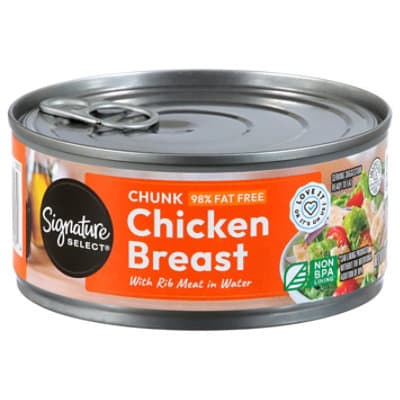 Signature Select Chicken Breast Chunk With Rib Meat In Water