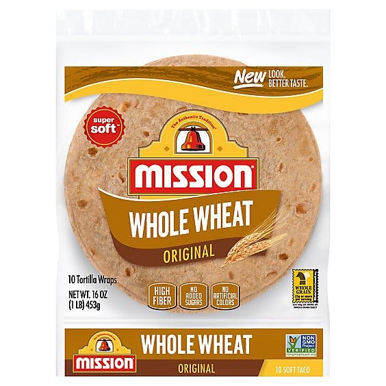 Is it Dairy Free? Mission Tortillas Flour Whole Wheat Soft Taco Bag