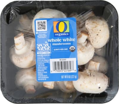 O Organics Organic Mushrooms Whole White Prepacked