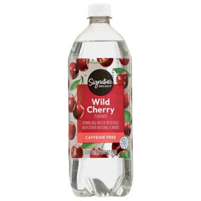 Signature Select Wild Cherry Flavored Sparkling Water Beverage