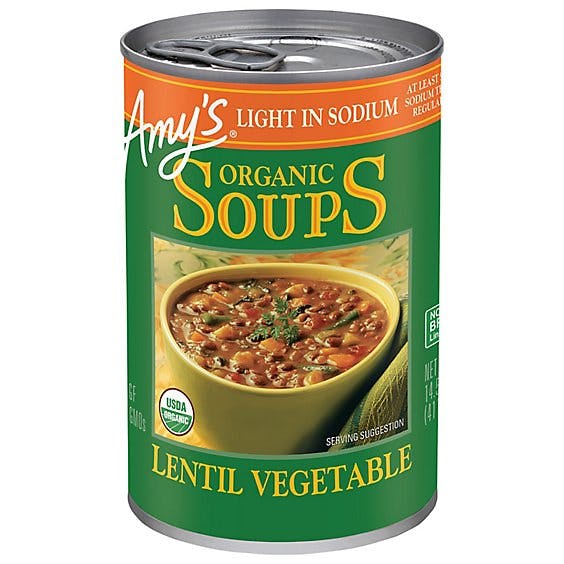 Is it Fish Free? Amy's Lentil Vegetable Soup, Low In Sodium