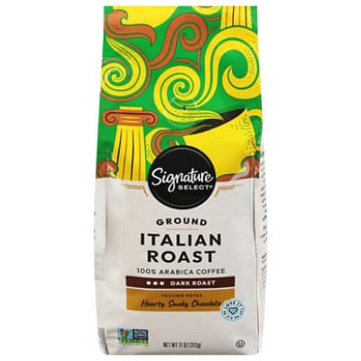 Signature Select Coffee Ground Dark Roast Italian Roast