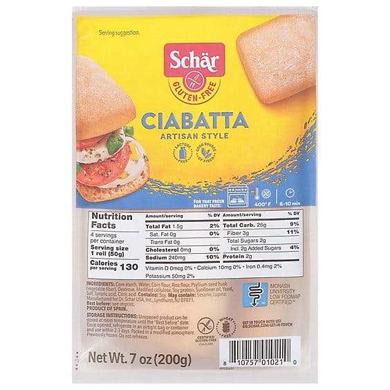 Is it Pregnancy friendly? Gluten-free Ciabatta Rolls - Low Fodmap Certified