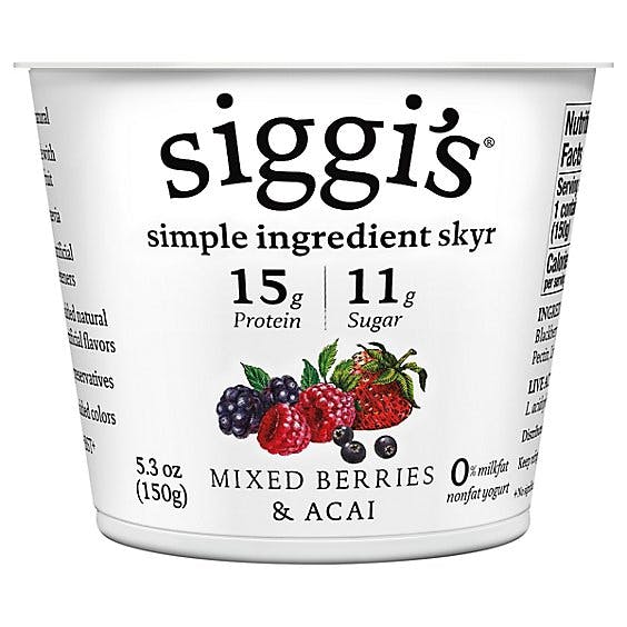 Is it Shellfish Free? Siggi's Icelandic Skyr Nonfat Yogurt, Acai Mixed Berry