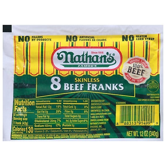 Is it Lactose Free? Nathan's Skinless Beef Franks