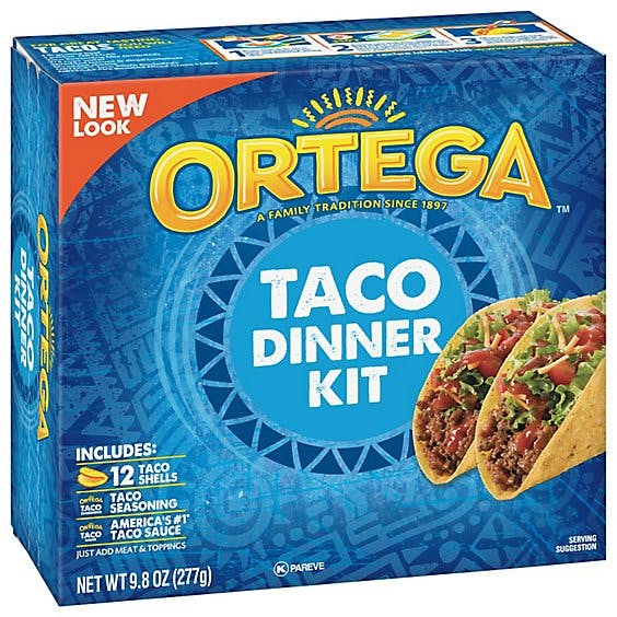 Is it Vegetarian? Ortega Taco Shells Dinner Kit With Seasonings & Sauce Box