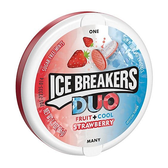 Is it Egg Free? Ice Breakers Duo Strawberry Flavored Sugar Free Breath Mints Tin