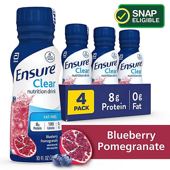Ensure Clear Nutrition Drink Ready To Drink Blueberry Pomegranate