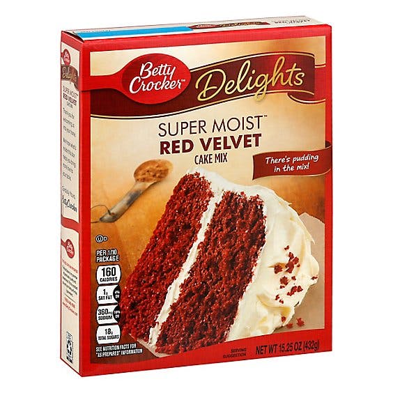 Is it Vegetarian? Betty Crocker Delights Cake Mix Super Moist Red Velvet