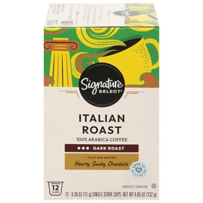 Signature Select Coffee Pods Dark Roast Italian Roast