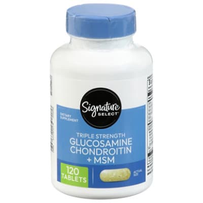 Signature Care Glucosamine Chondroitin Msm Dietary Supplement Caplet