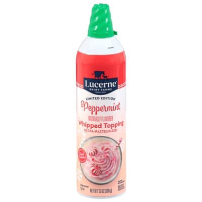 Lucerne Whipped Topping Peppermint Light